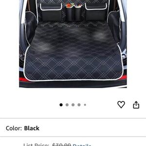 NWT- Black Car Trunk Organizer Mat